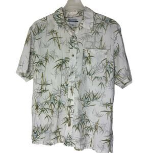 Columbia Tropical Bamboo Print L Tall Button Down